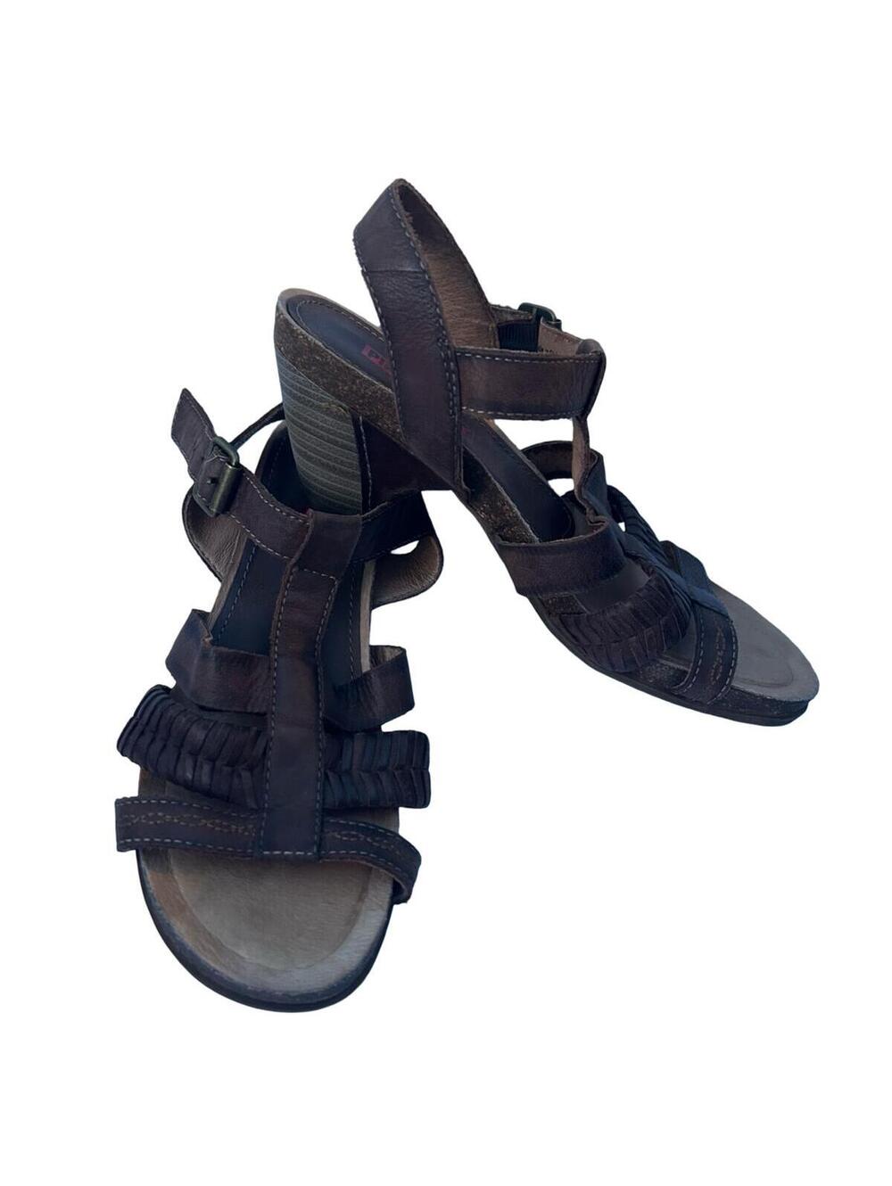 Pikolinos Brown Leather Strappy Sandals Womens‎ EU 38 US 7.5 Comfort Block Heel